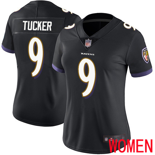 Baltimore Ravens Limited Black Women Justin Tucker Alternate Jersey NFL Football 9 Vapor Untouchable